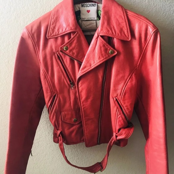 🅾️SOLD🅾️RARE VINTAGE MOSCHINO FIT LEATHER WOMAN' - Picture 2 of 12